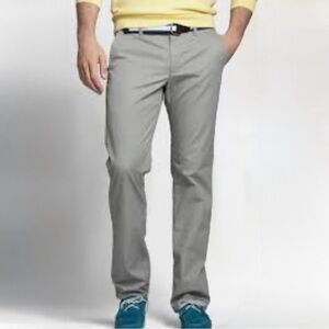 BONOBOS Washed Chinos Straight Fit Gray Pants Plaid Pockets Mens Sz 33 x 34🧡